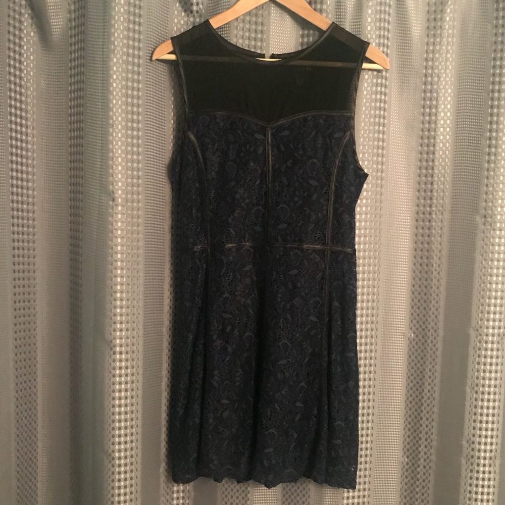 NWT Women’s Large Navy & Black Mesh/Lace Dress